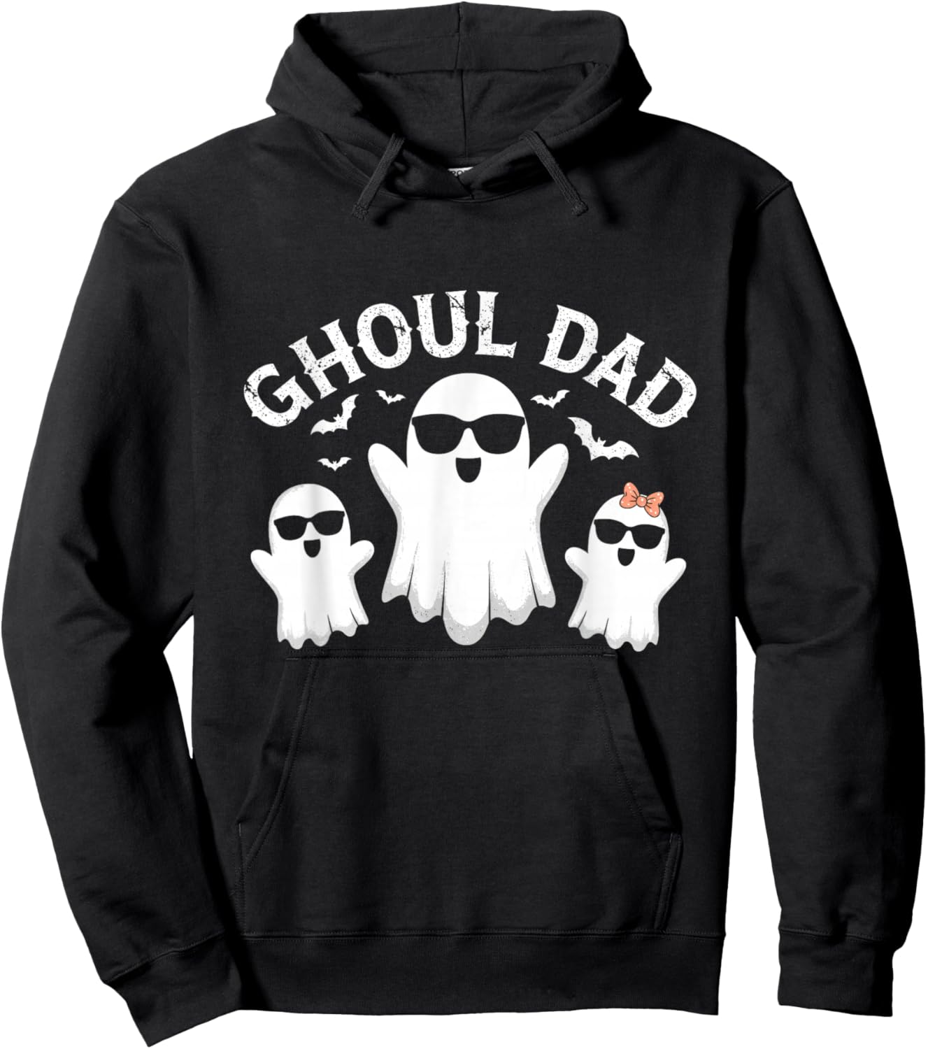 Ghoul Dad Vintage Daddy Ghost Funny Halloween Hoodie - Hoodie | Black