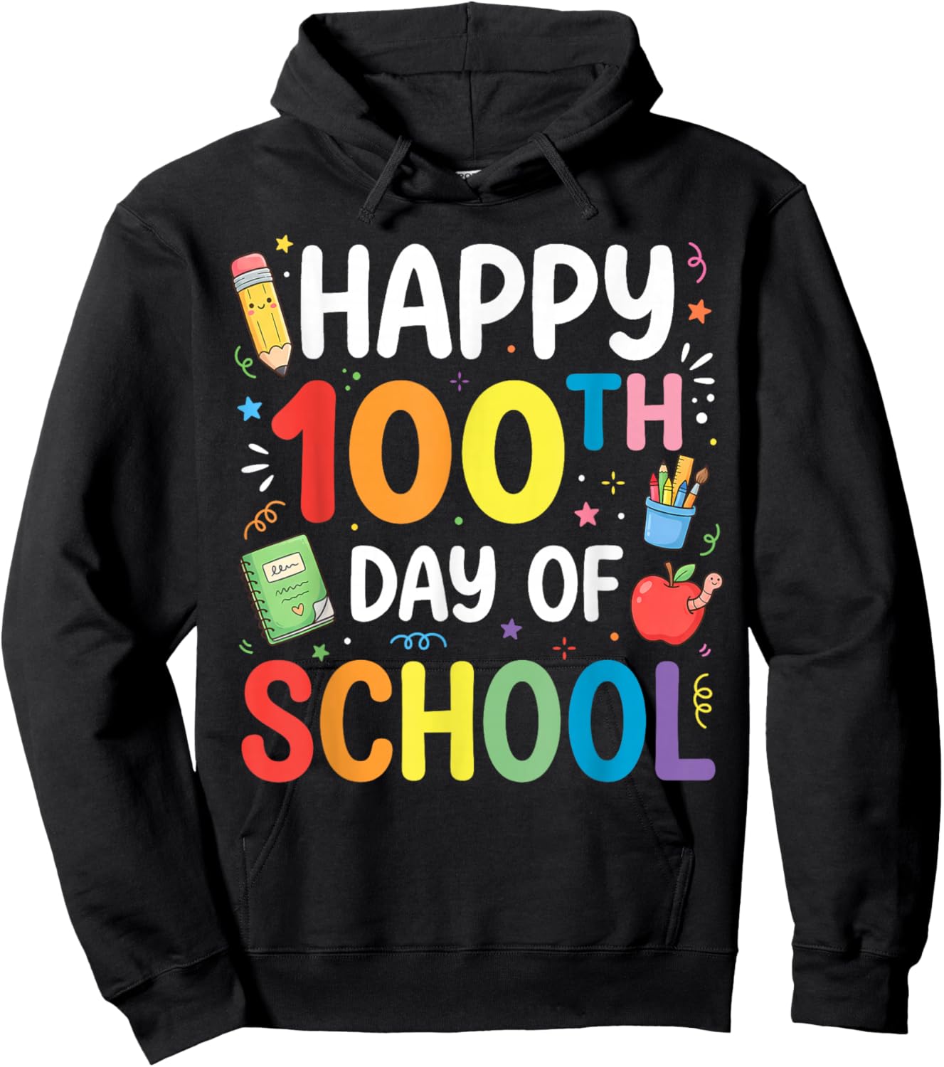 100 Days of School Teacher and Student Hoodie - Hoodie | Black