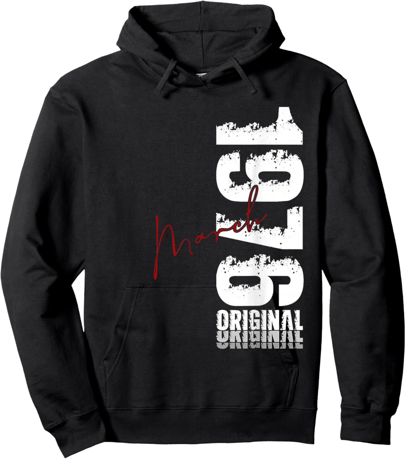 50th Birthday Gift Men Women Vintage March 1976 Hoodie - Hoodie | Black