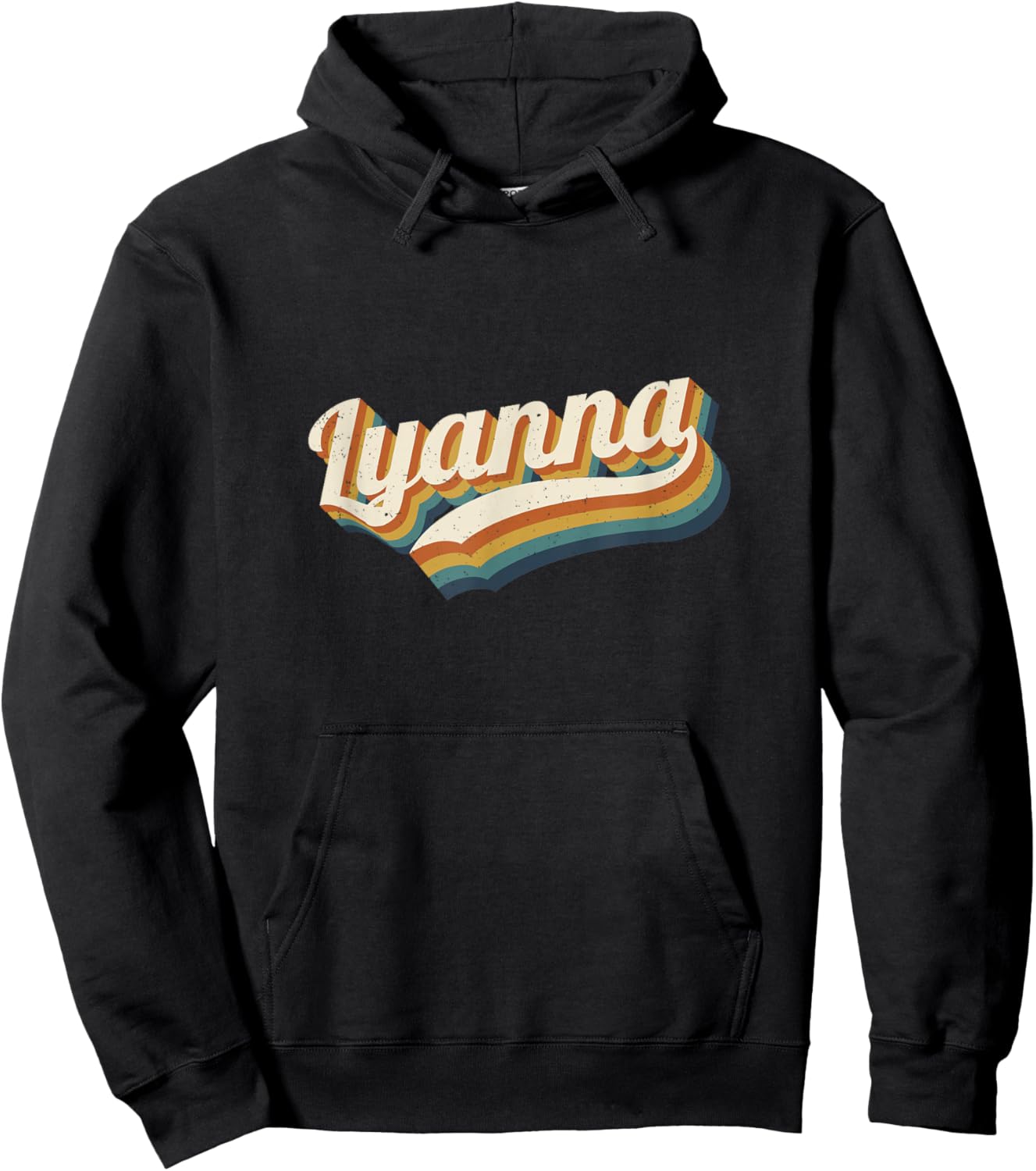 Vintage Lyanna Personalized Name Lyanna Hoodie - Hoodie | Black