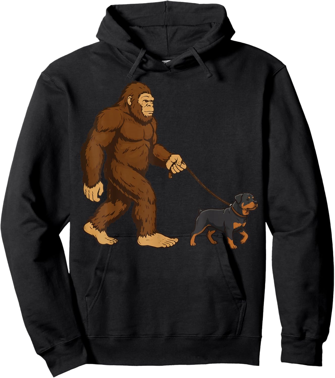 Bigfoot Rottweiler Hoodie - Hoodie | Black
