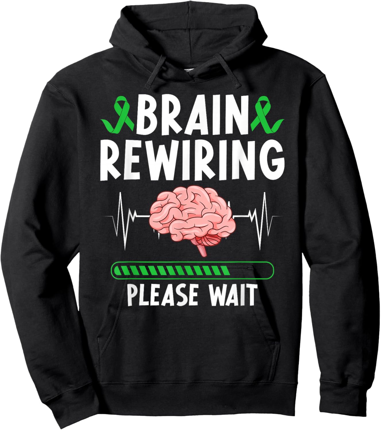 Brane Rewiring TBI Awareness Traumatic Brain Injury Warrior Hoodie - Hoodie | Black