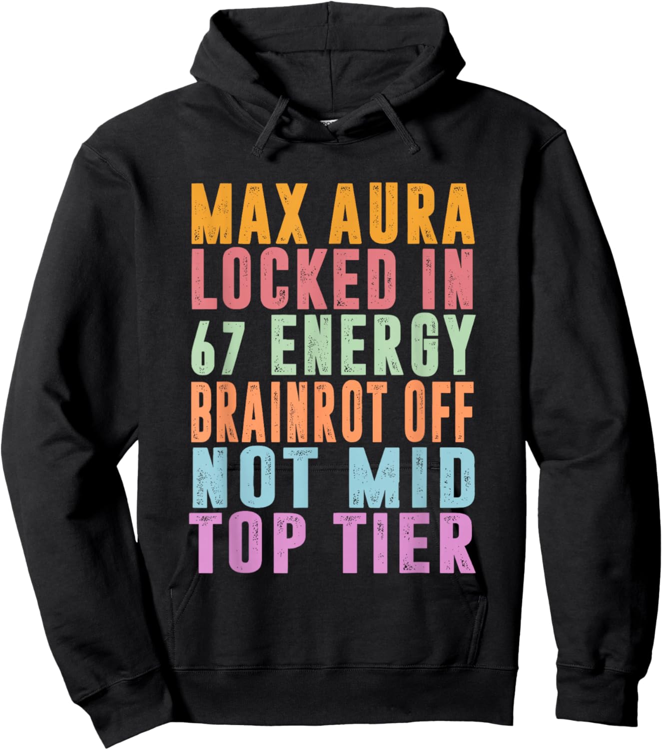 Test Day Bruh You Got This Max Aura Locked in 67 Energy Kids Hoodie - Hoodie | Black