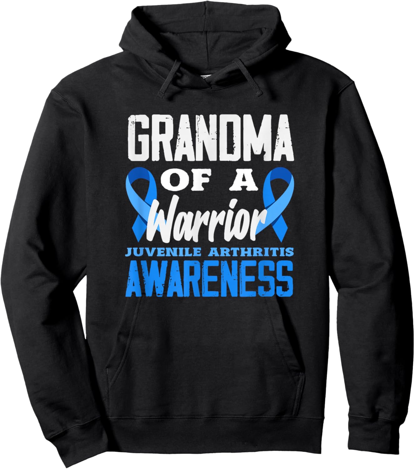 Grandma of A Warrior Juvenile Arthritis Awareness Hoodie - Hoodie | Black