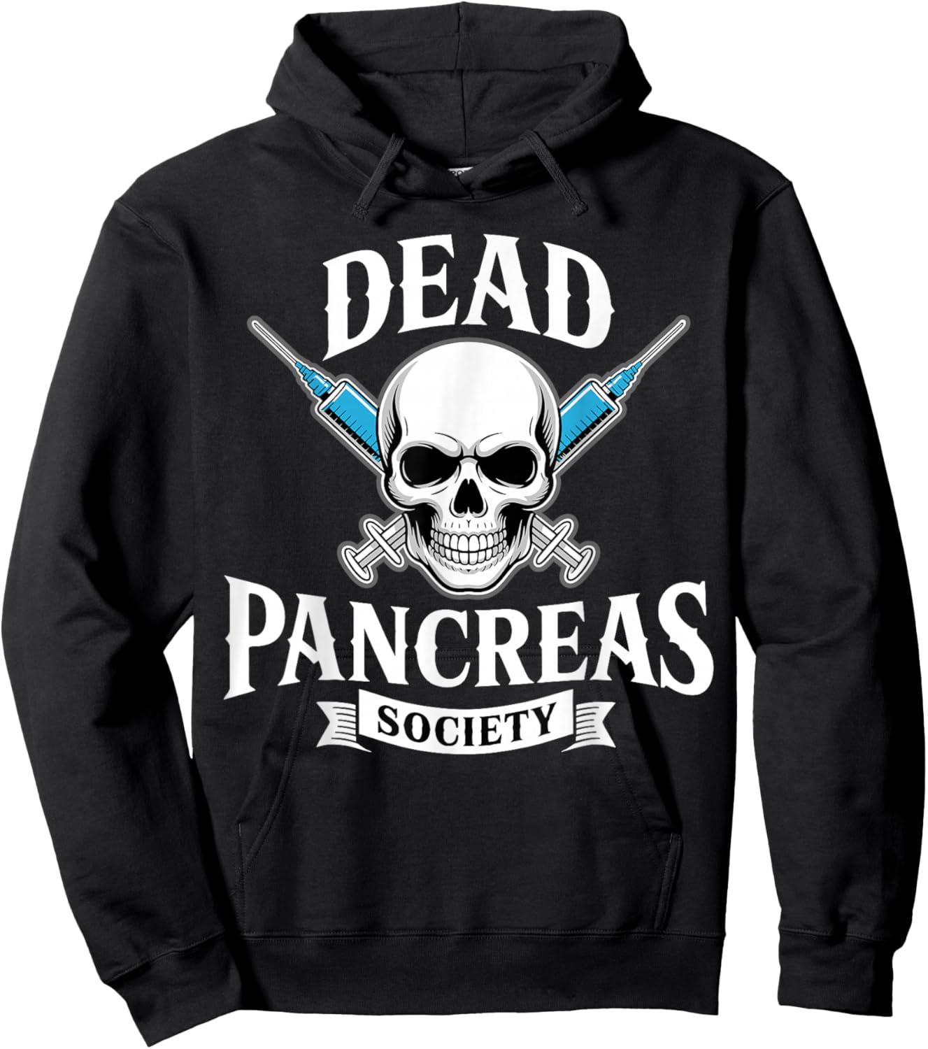 Dead Pancreas Society, Type One Diabetes Awareness, T1d Hoodie - Hoodie | Black