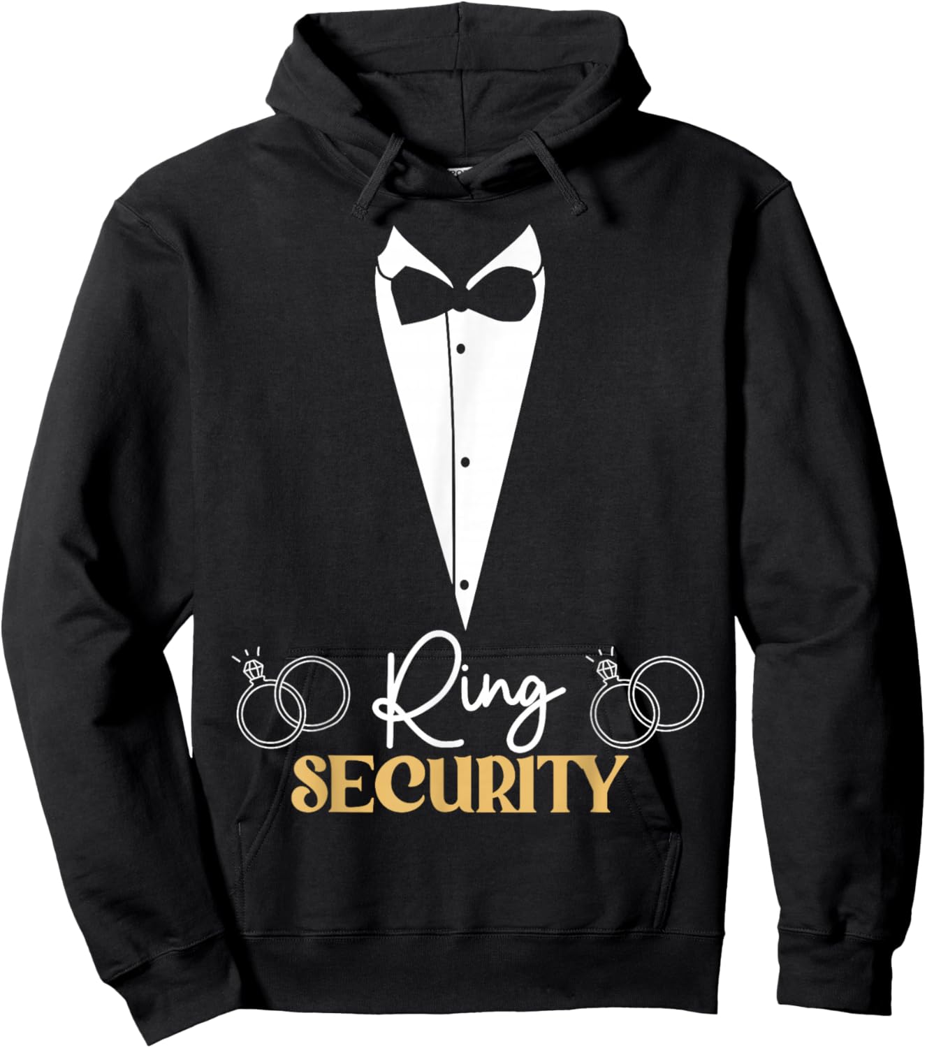 Kids Ring Security Ring Bearer Boys Wedding Party Marriage Hoodie - Hoodie | Black