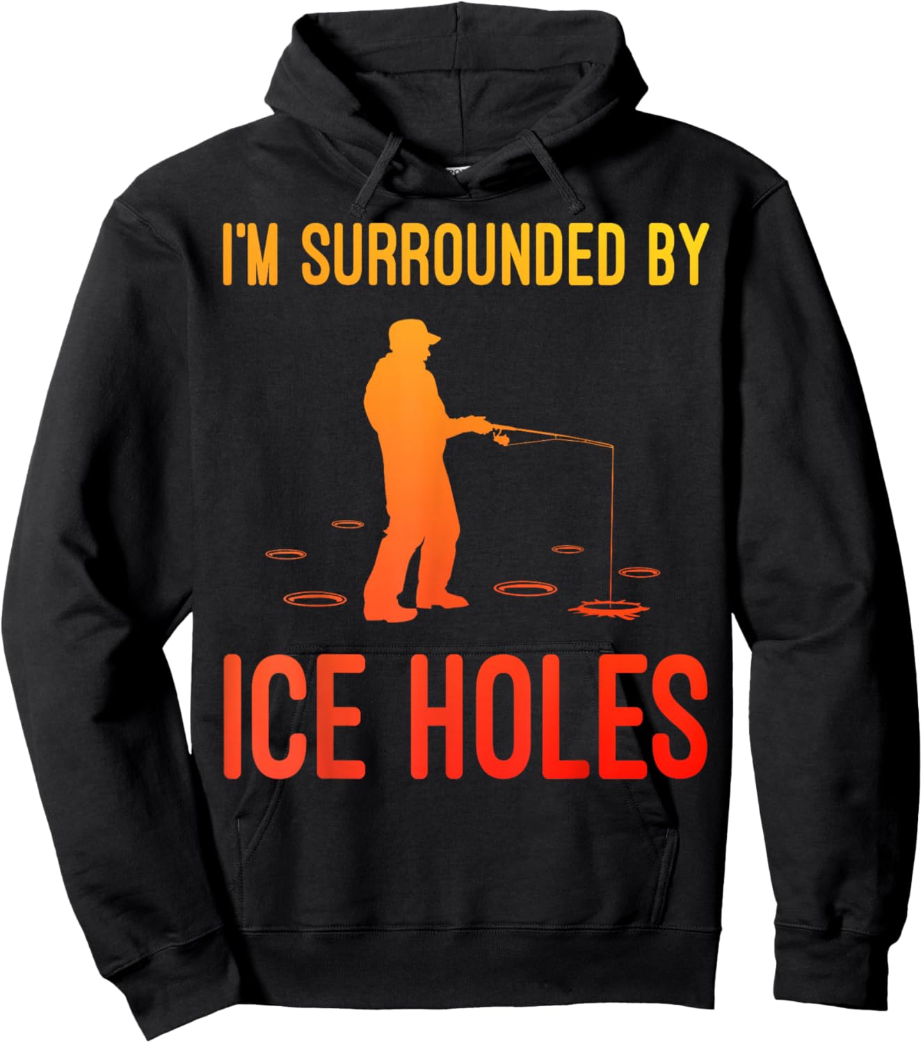 Funny Ice Fishing Novelty Women Ice Fishing Lover Hoodie - Hoodie | Black