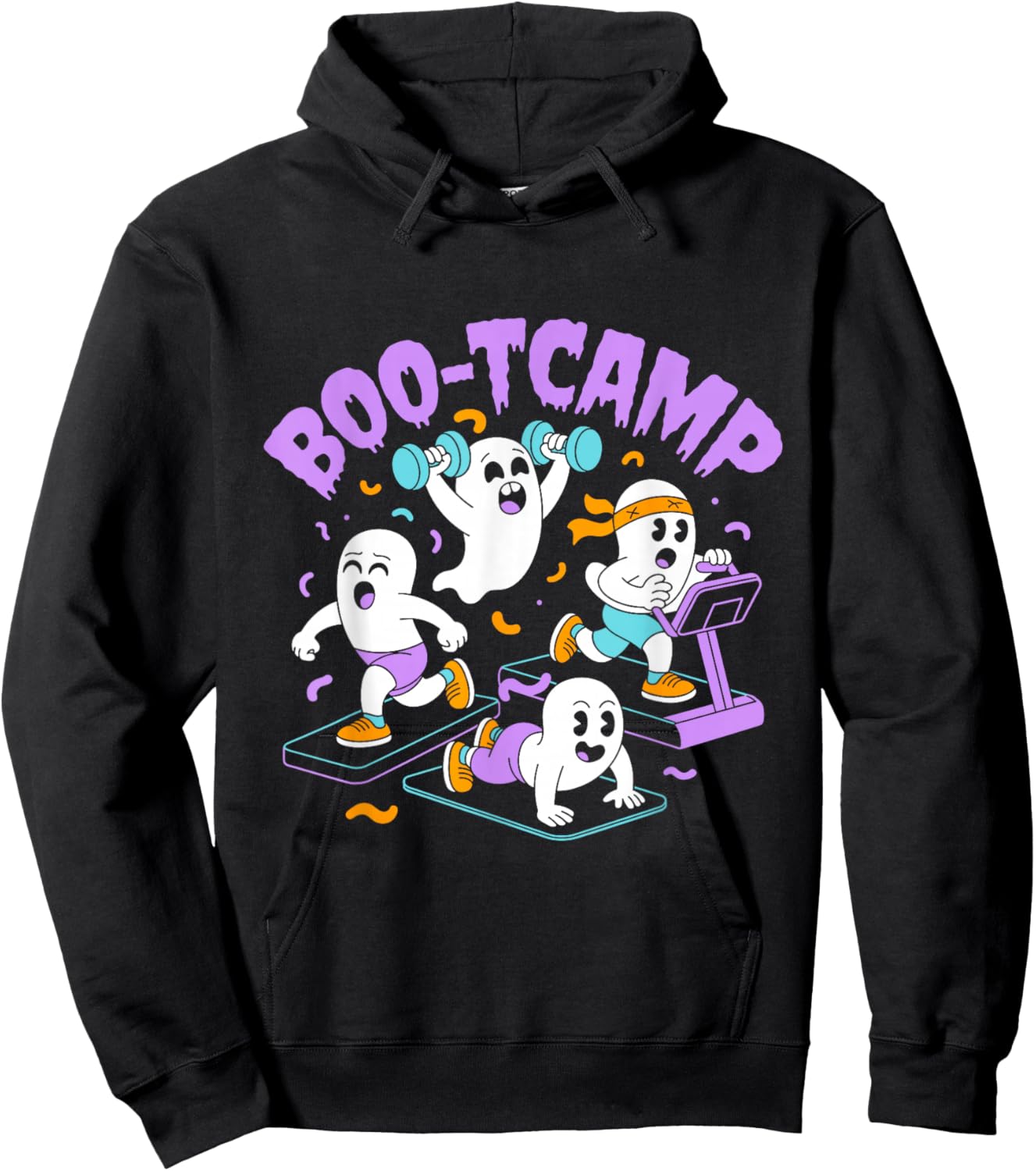 Retro Boo-TCAMP Funny Spooky Halloween Hoodie - Hoodie | Black