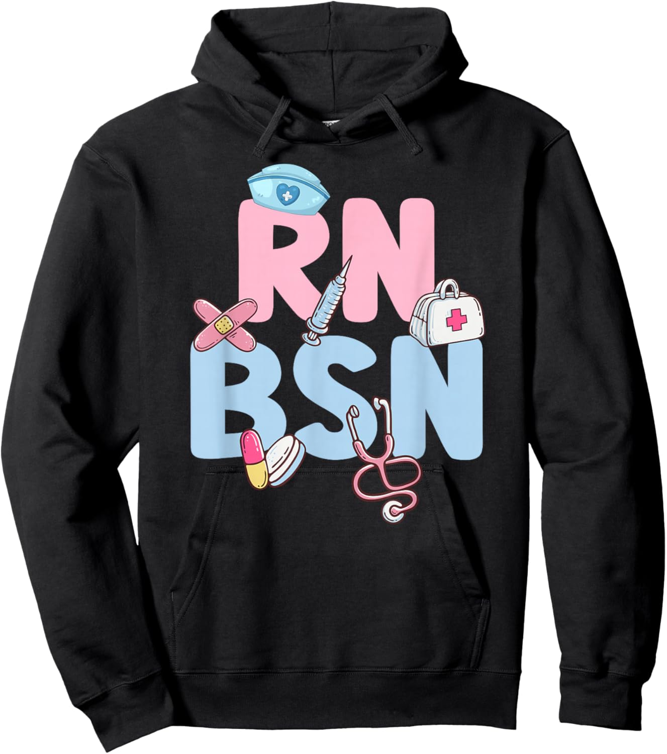 RN BSN Bachelor of Science in Nursing Graduation BSN Grad Hoodie - Hoodie | Black