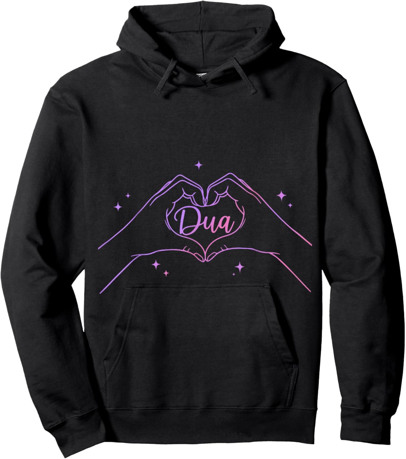 Retro Girls Dua First Name Personalized 80's 90's Hoodie - Hoodie | Black