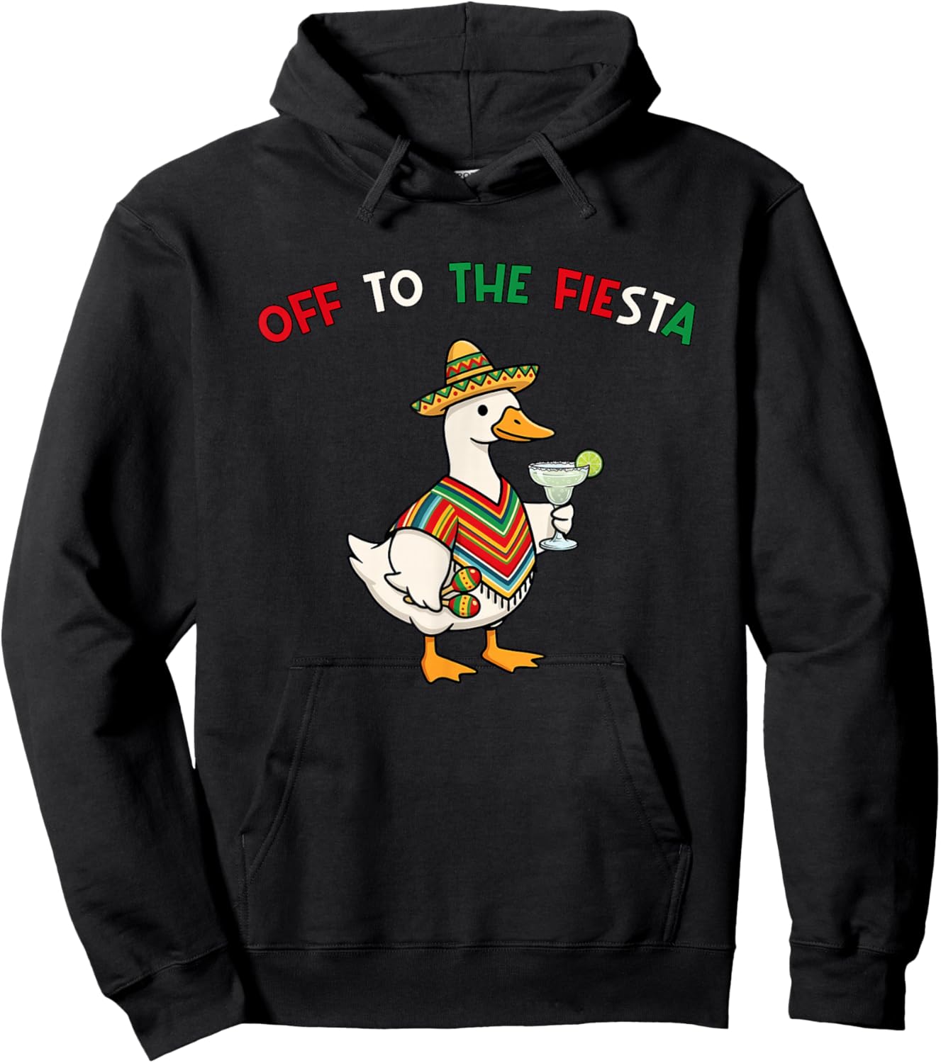 Off to The Fiesta Silly-Goose Drinks Margarita Cinco de Mayo Hoodie - Hoodie | Black