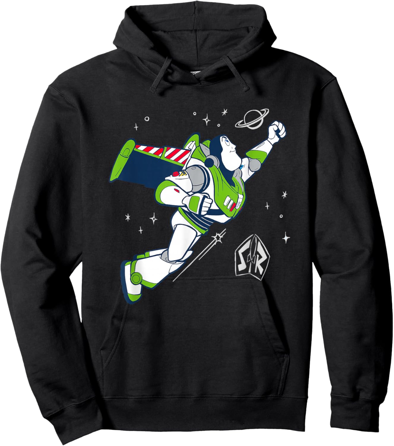 Disney Pixar Toy Story Buzz Lightyear Flying Hoodie - Hoodie | Black
