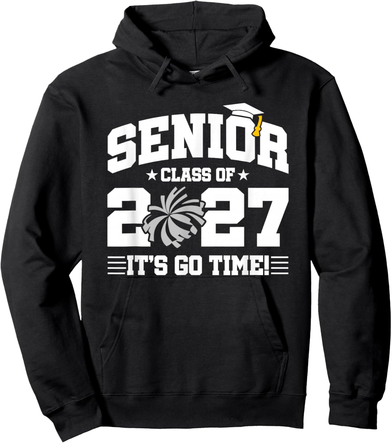 Class of 2027 Senior Year Cheerleader Cheer Team Senior 2027 Hoodie - Hoodie | Black