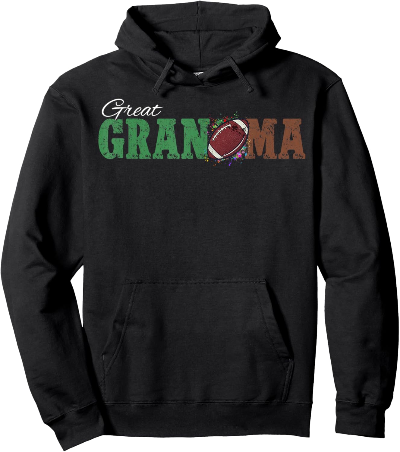 Football Grandma 1st Birthday Hoodie - Hoodie | Black