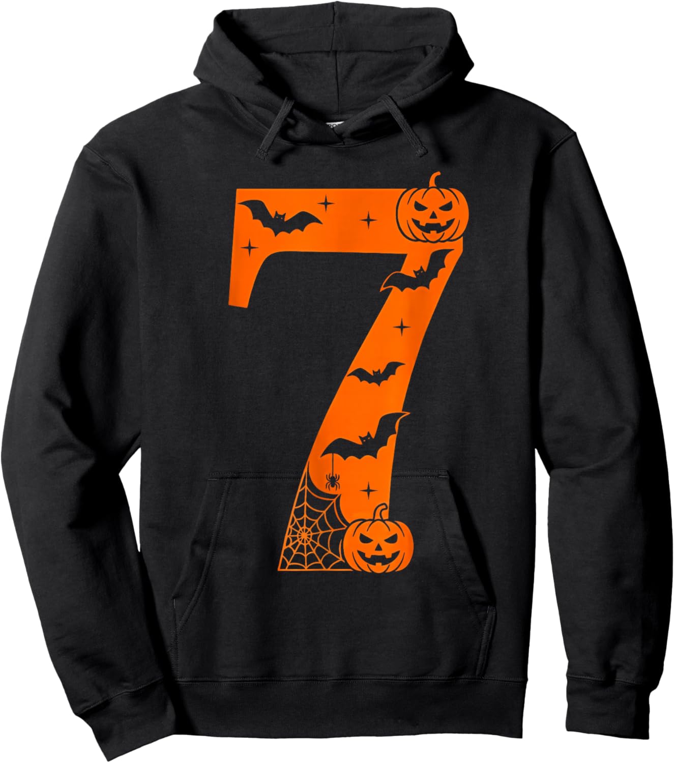 Number 7 Funny Six Seven Meme Halloween Hoodie - Hoodie | Black