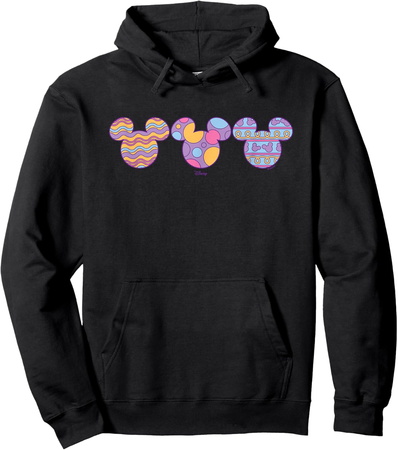 Mickey Mouse Easter Egg Pastel Pattern Trio Hoodie - Hoodie | Black