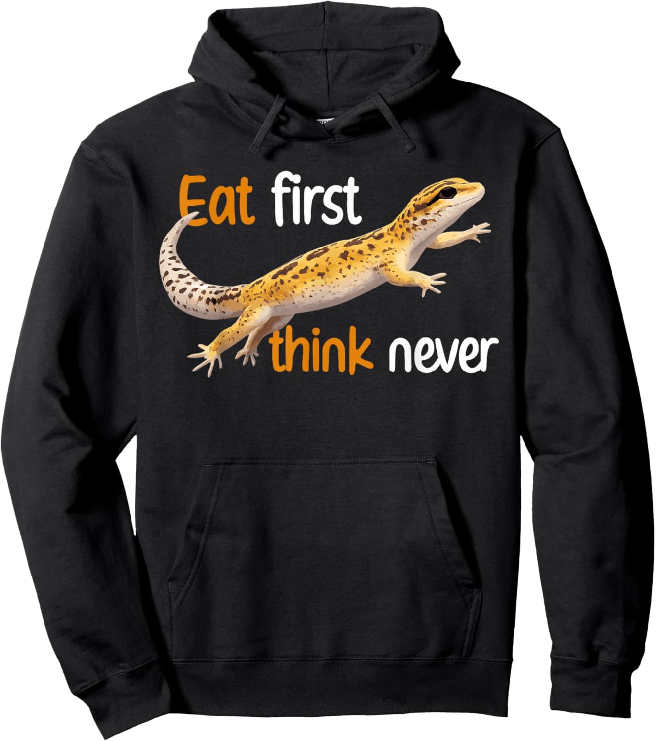 Eat First Leopard Gecko Owner Leopard Gecko Lover Hoodie - Hoodie | Black