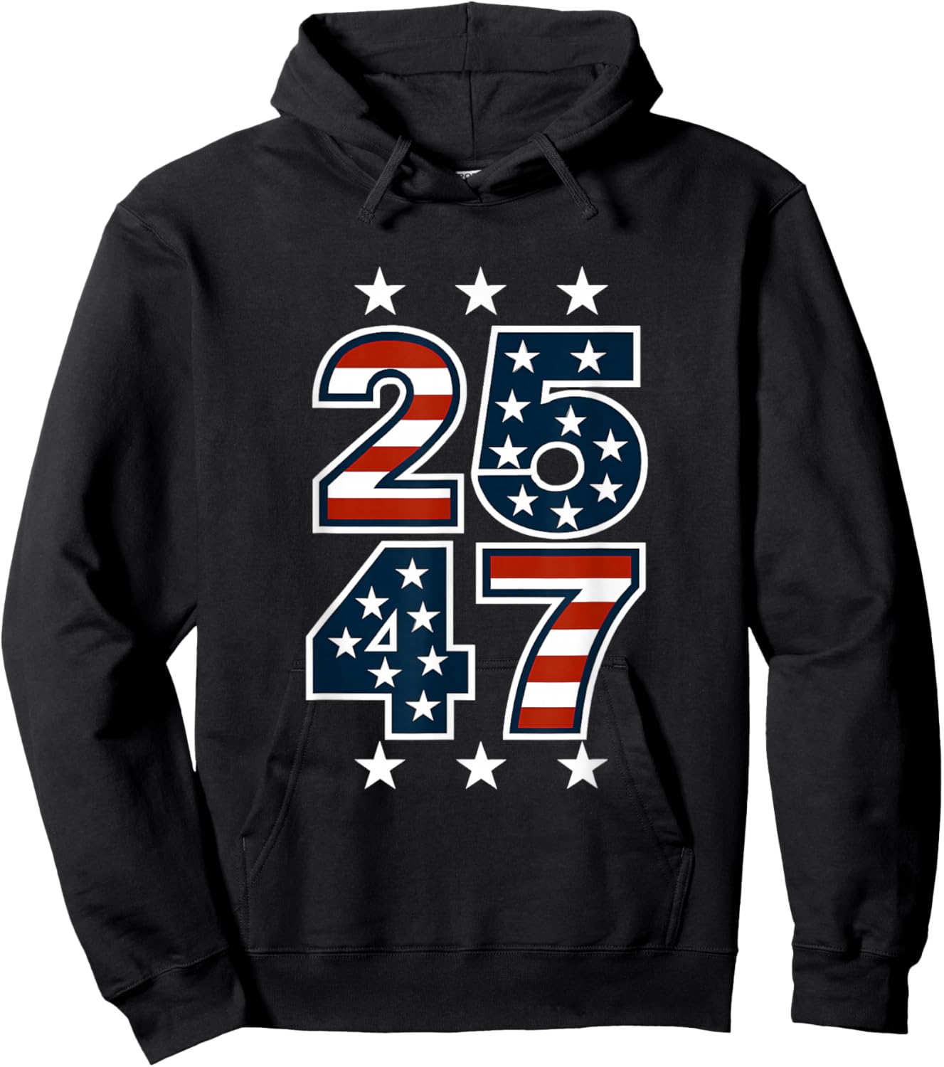 25 47, Presidential Impeachment, American Patriotism Hoodie - Hoodie | Black