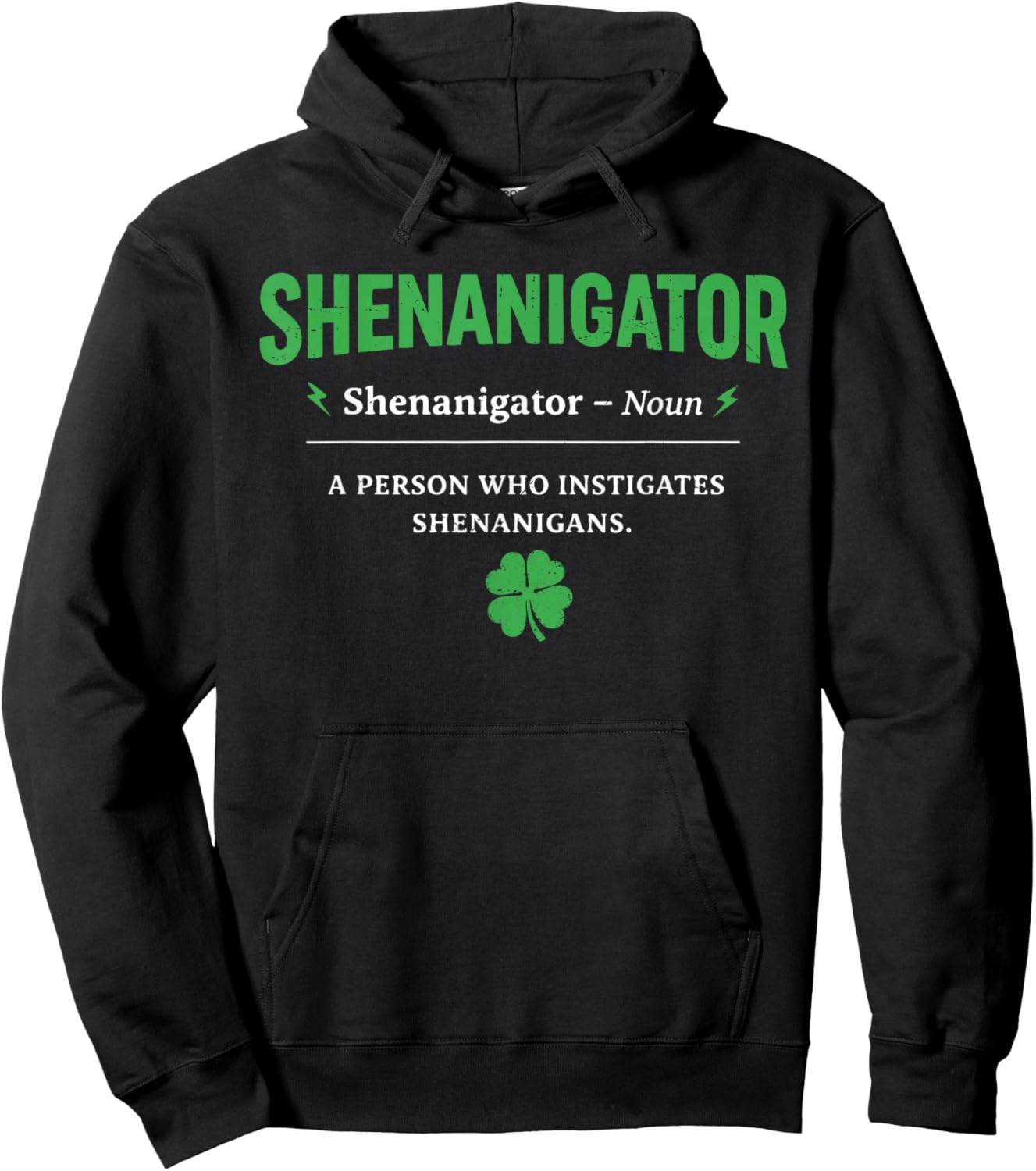 Shenanigator Funny St Patricks Day Shenanigans Men Women Kid Hoodie - Hoodie | Black