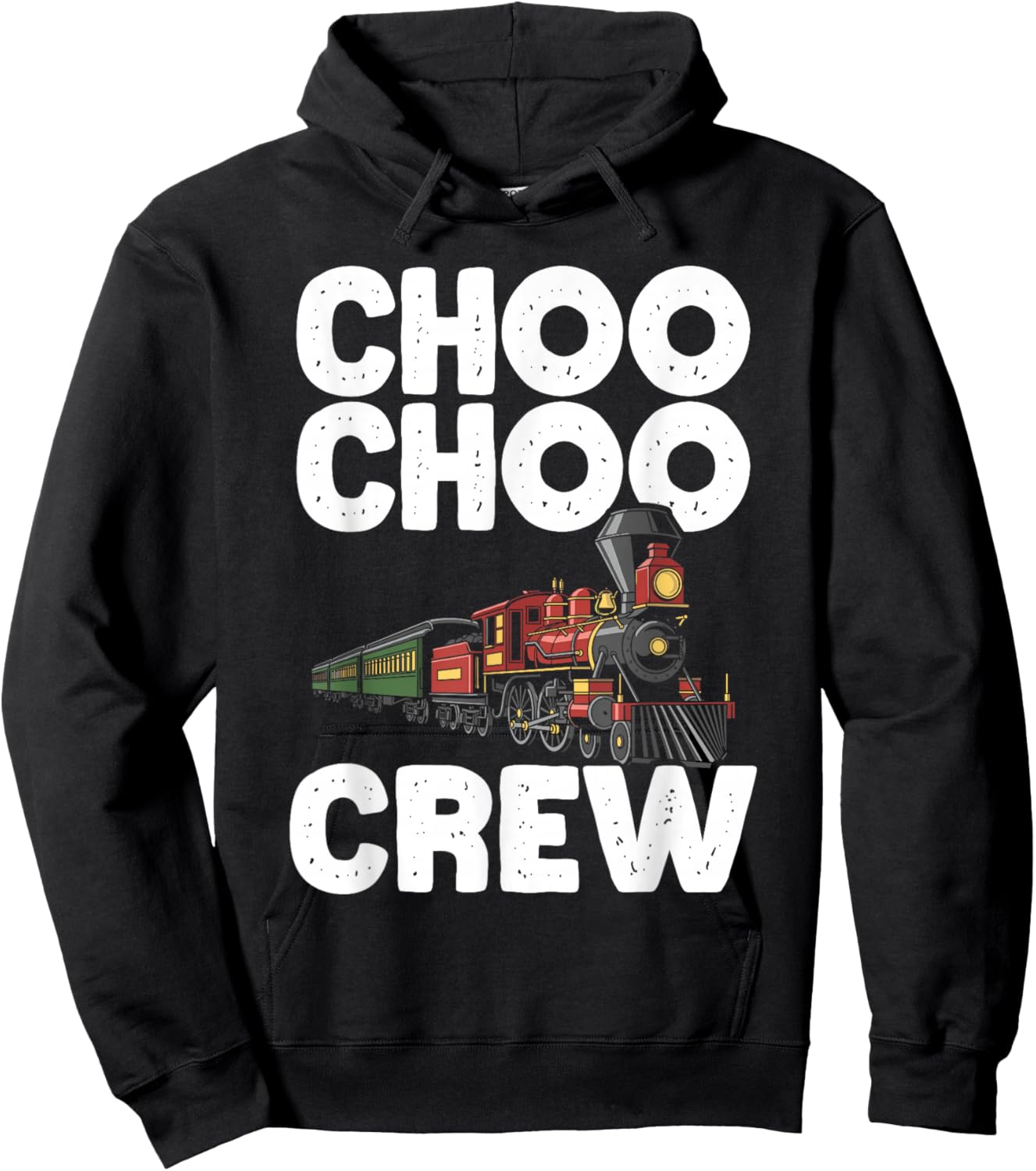 Choo Choo Crew Train Birthday Party Family Hoodie - Hoodie | Black