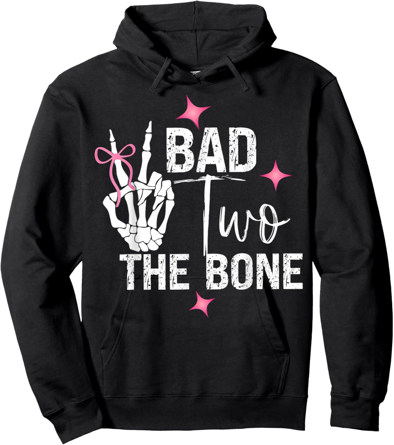 Bad Two The Bone Birthday 2 Years Old Birthday Hoodie - Hoodie | Black