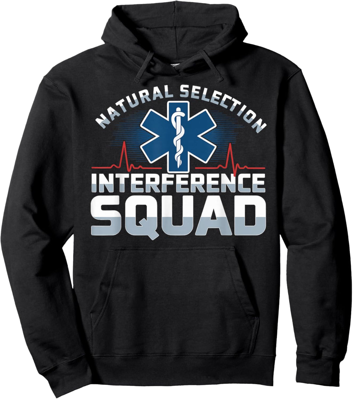 Funny Paramedic EMT Natural Selection Interference Squad Hoodie - Hoodie | Black