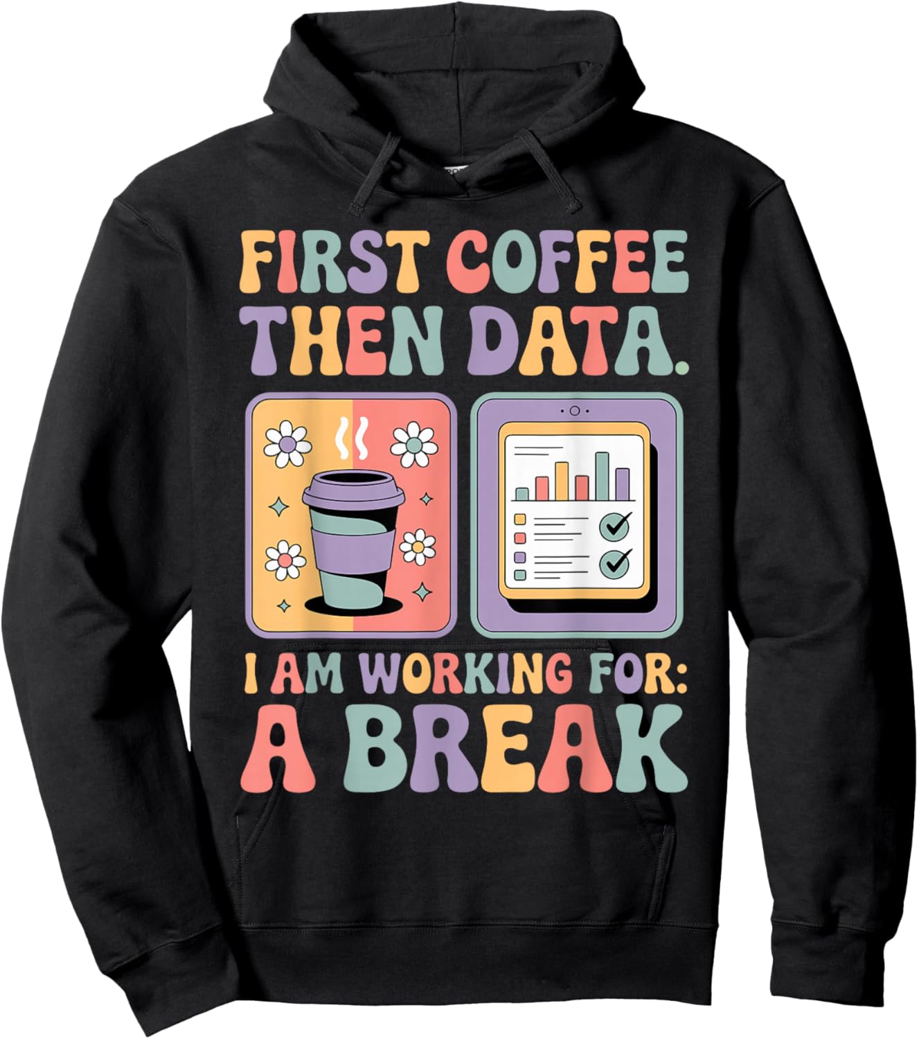 Special Education First Coffee Then Data Retro SPED Teacher Hoodie - Hoodie | Black