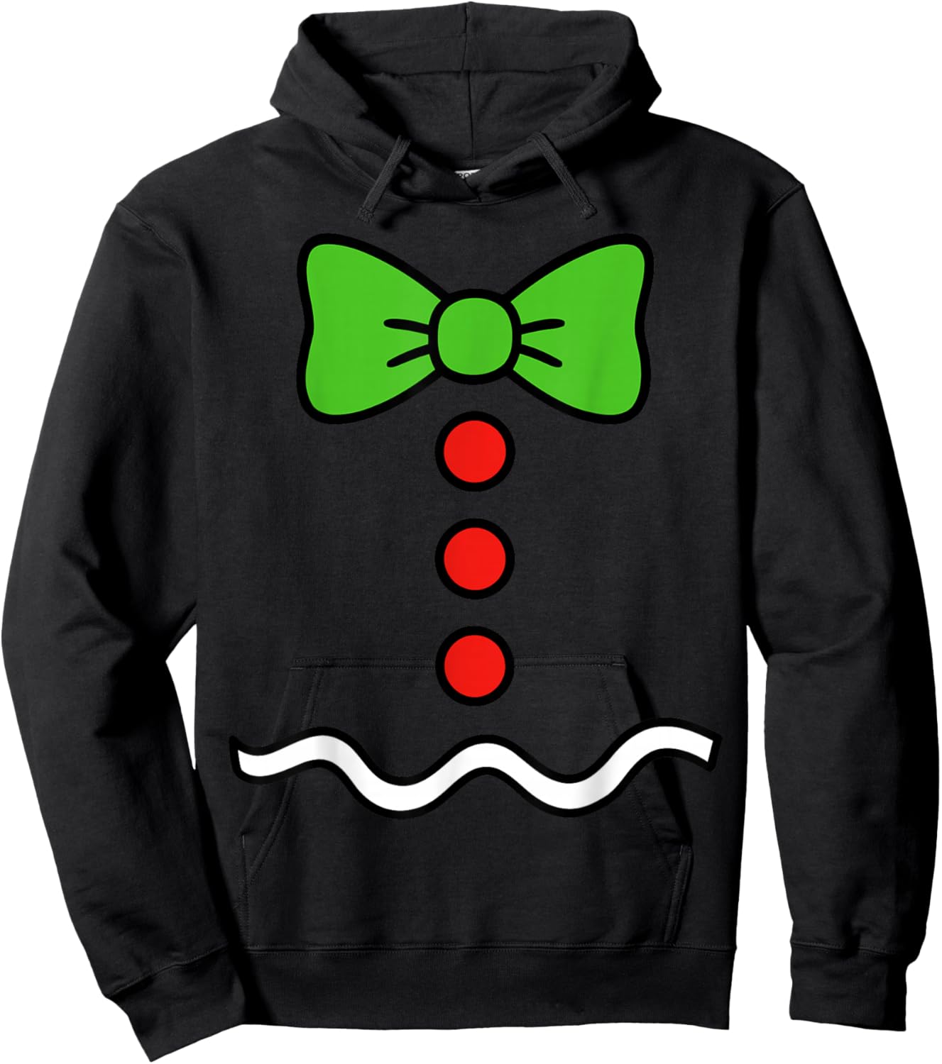 Funny Gingerbread Christmas Cookie Xmas Costume Kids Men Hoodie - Hoodie | Black