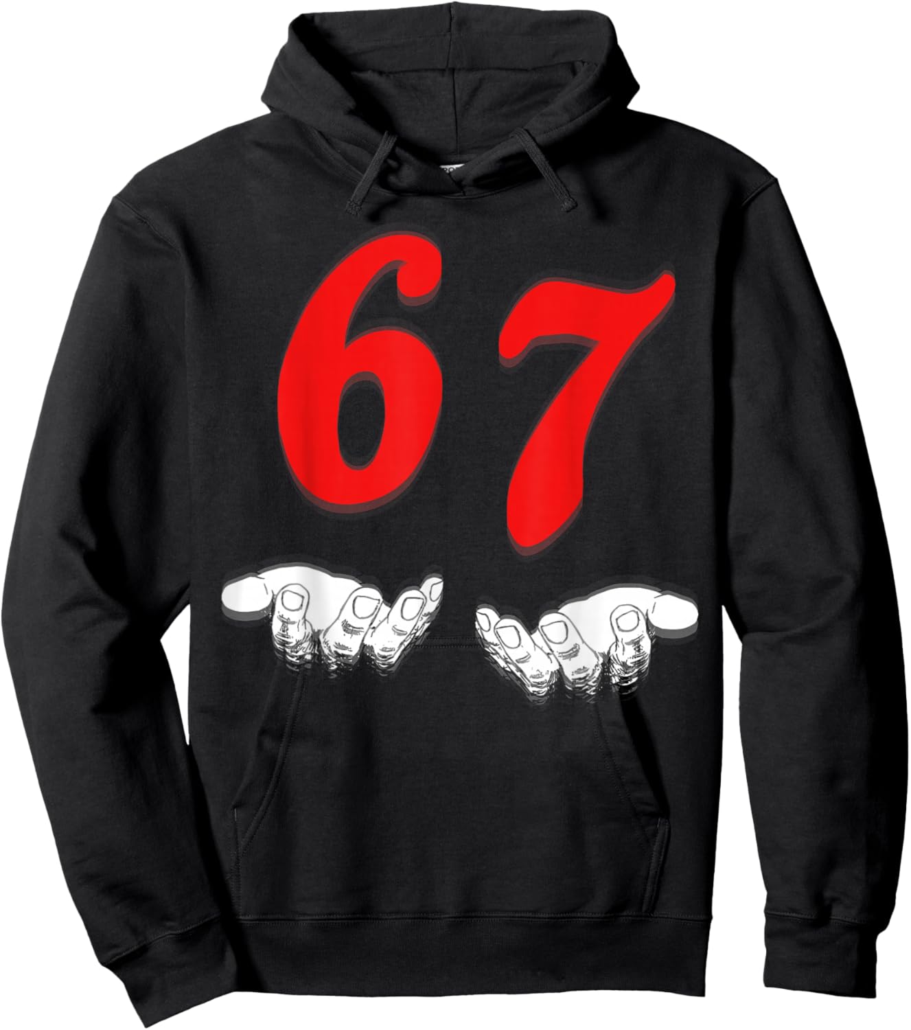 Funny Six Seven 6 7 Meme Hoodie - Hoodie | Black