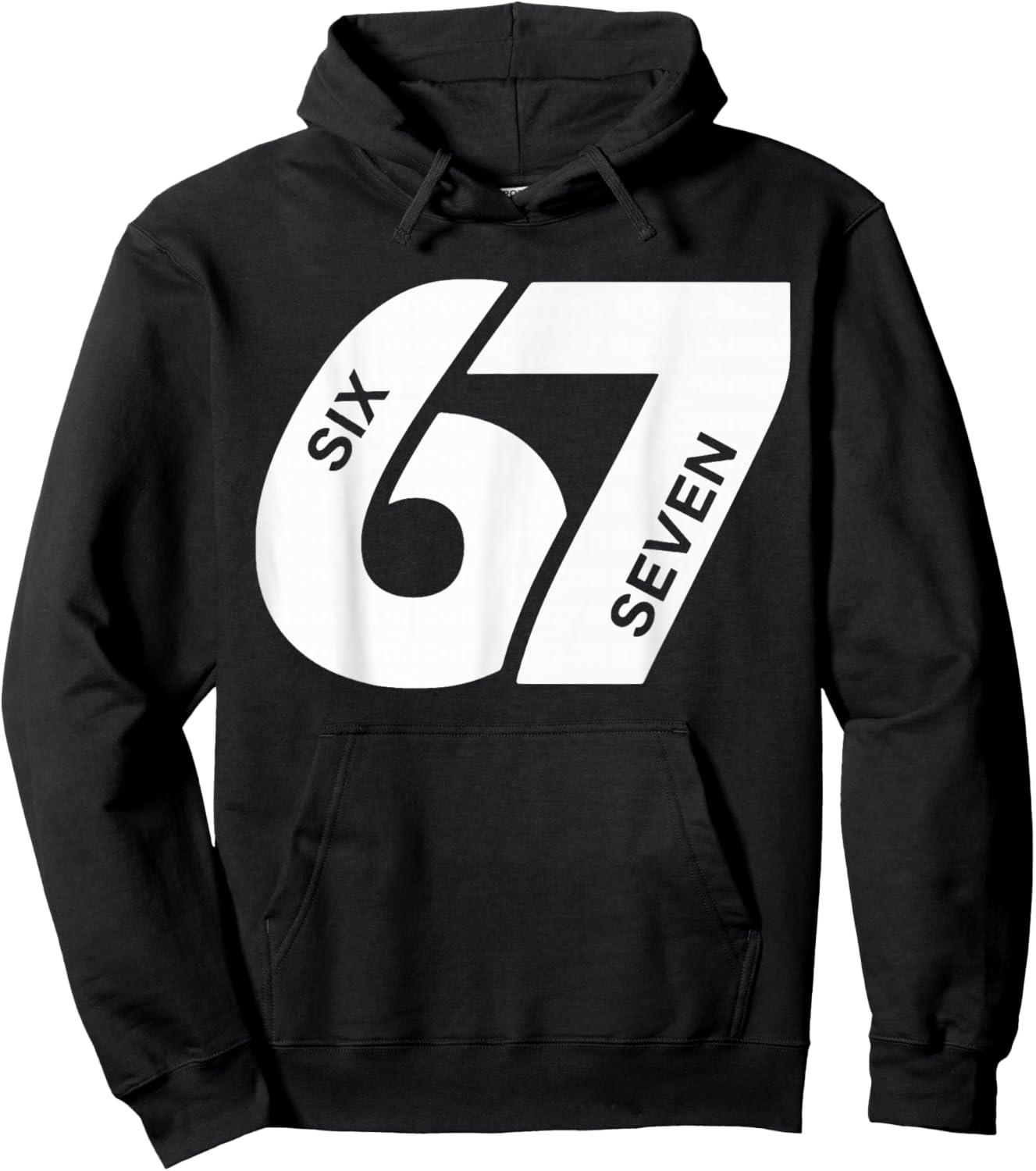Vintage 67 Six Seven | Retro Varsity Sports Graphic Apparel Hoodie - Hoodie | Black