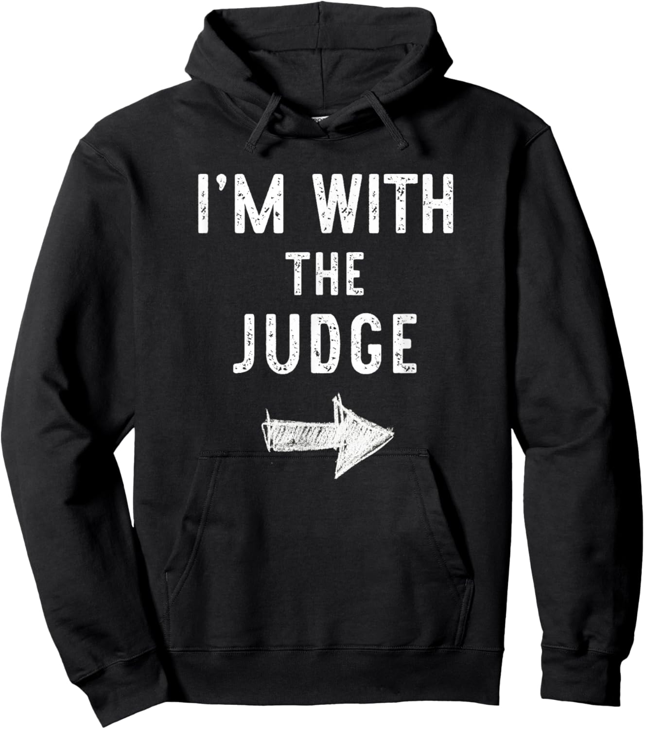 I’m with The Judge Funny Halloween Couple Costume Hoodie - Hoodie | Black
