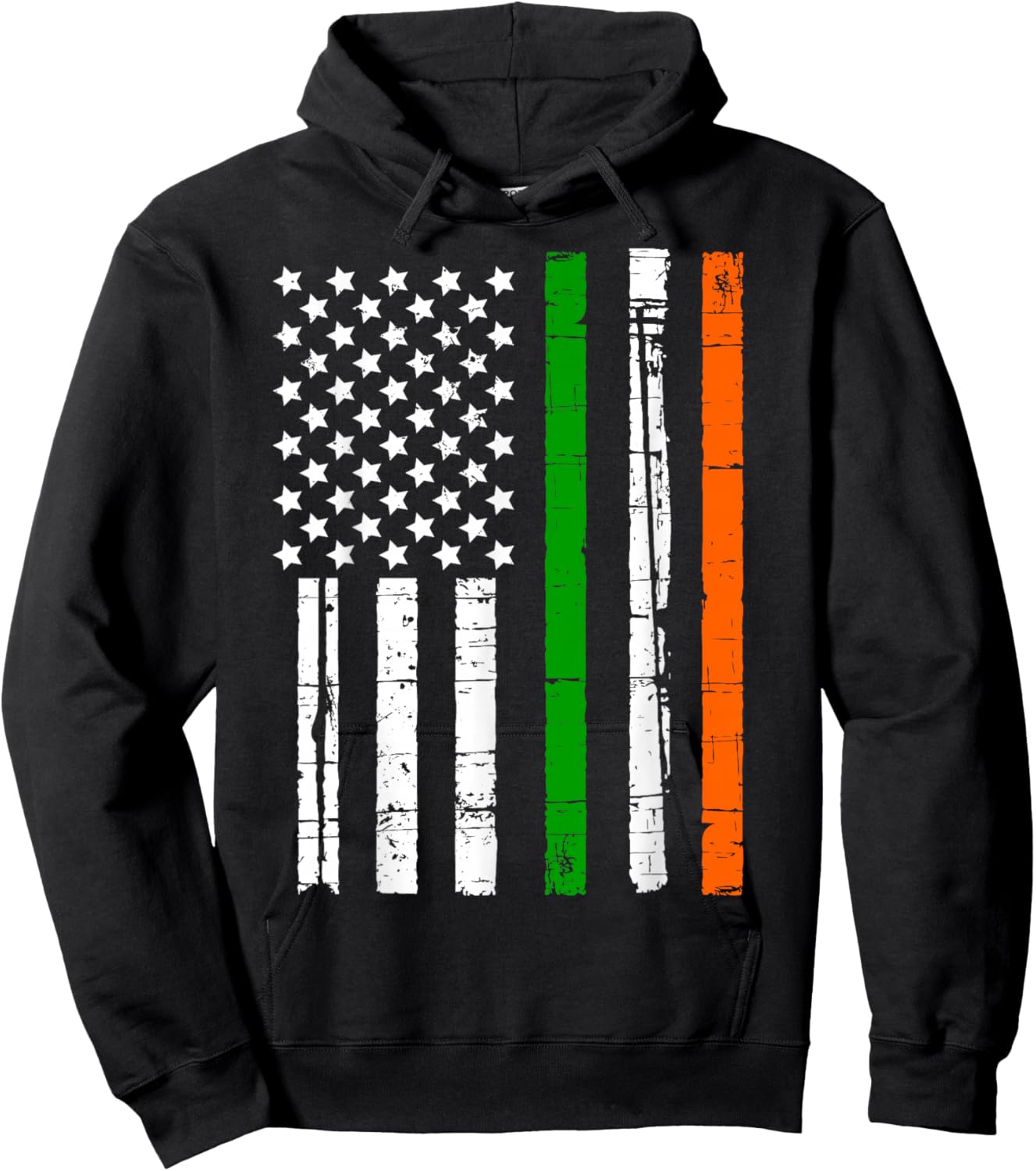 Irish American Flag Hoodie - Hoodie | Black