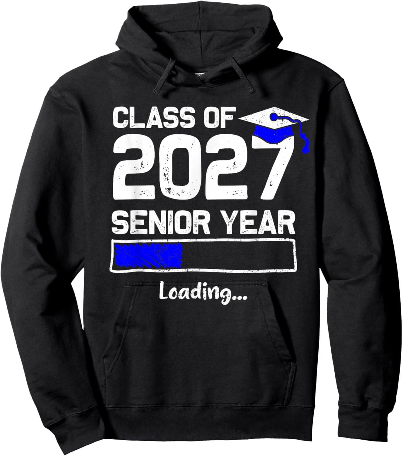 Class of 2027 Senior Year Loading Funny Senior 2027 Hoodie - Hoodie | Black