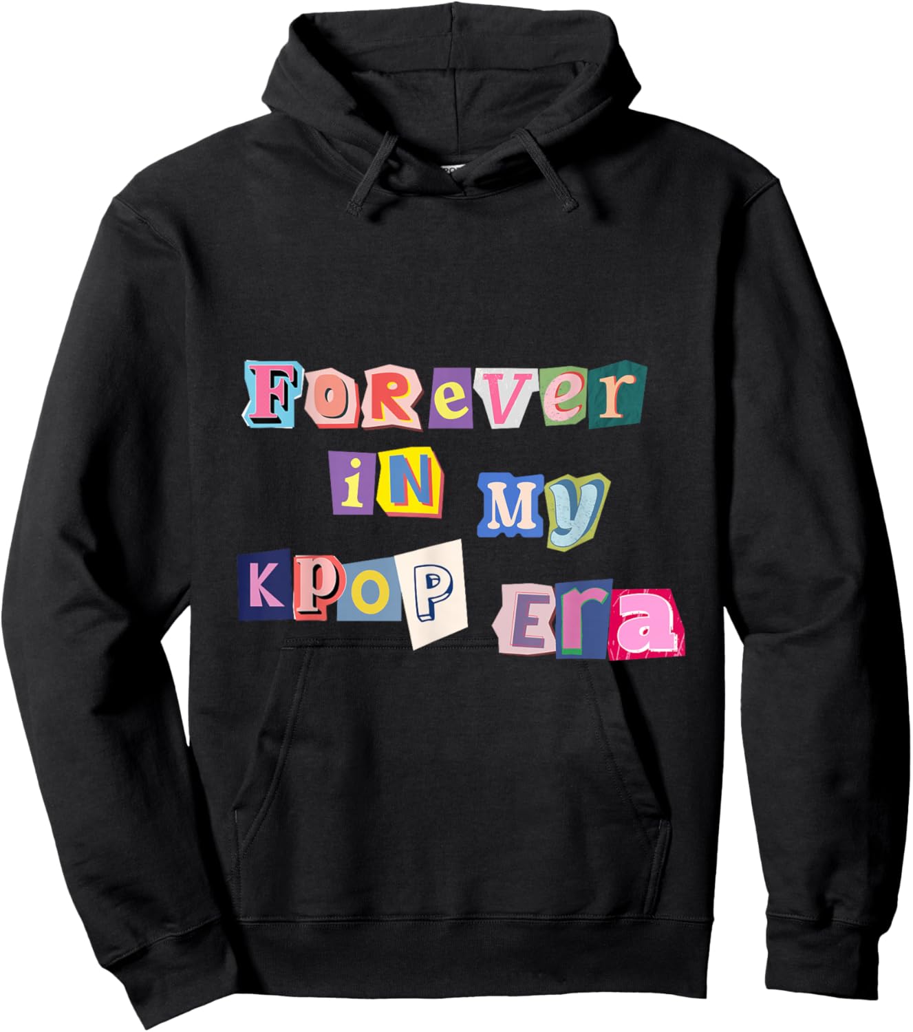 Forever K-Pop – Colorful Aesthetic Fan Design Hoodie - Hoodie | Black