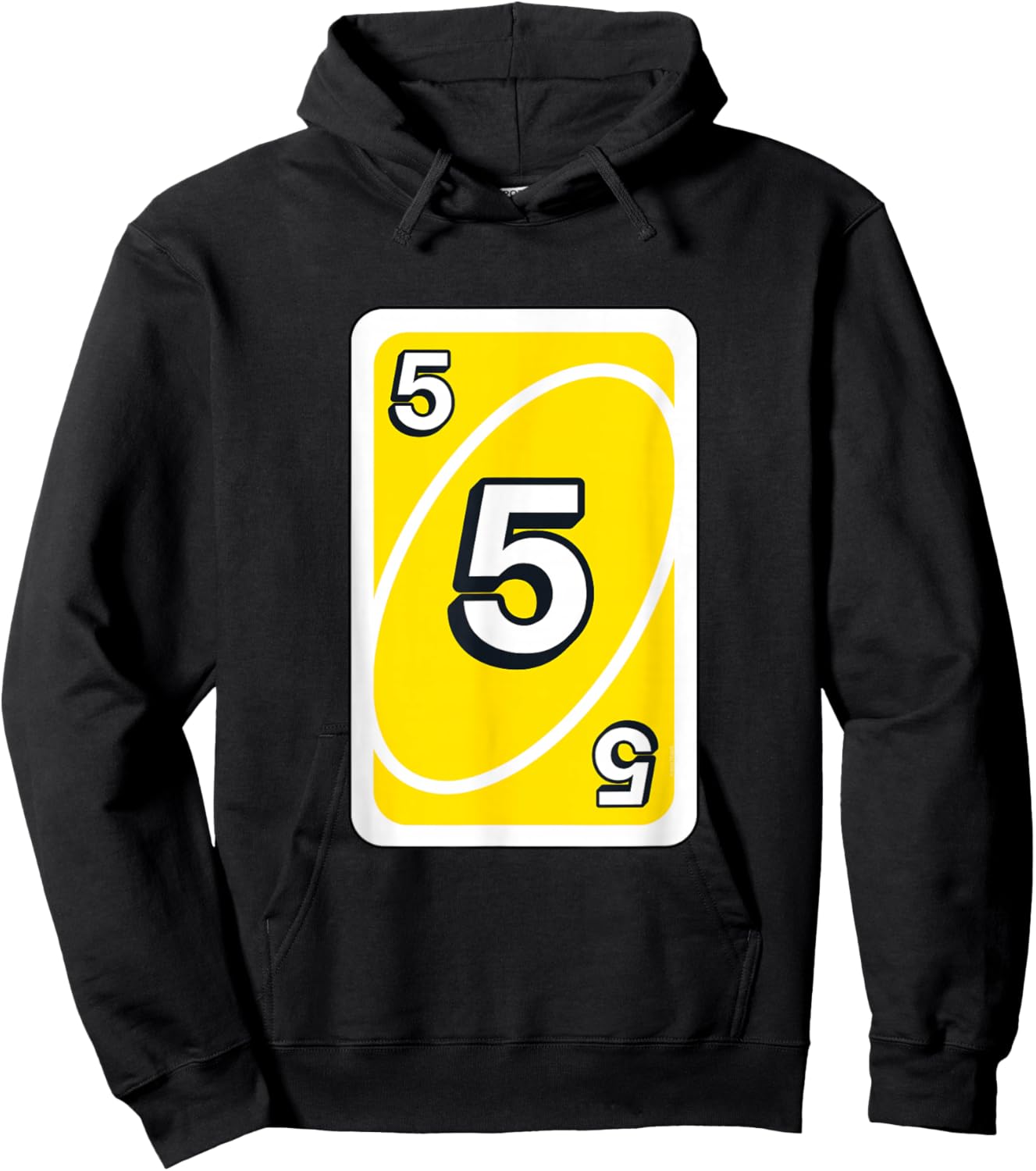 UNO Halloween Yellow 5" Card Hoodie - Hoodie | Black