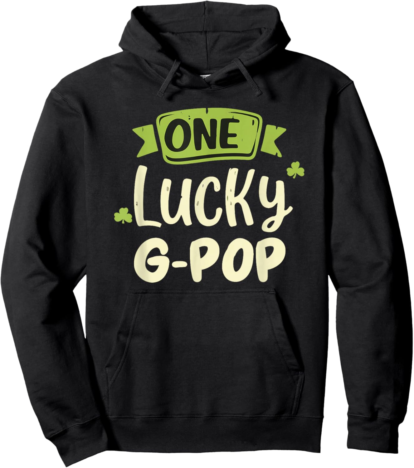 One Lucky G-Pop St. Patrick's Day Funny Matching GPop Hoodie - Hoodie | Black