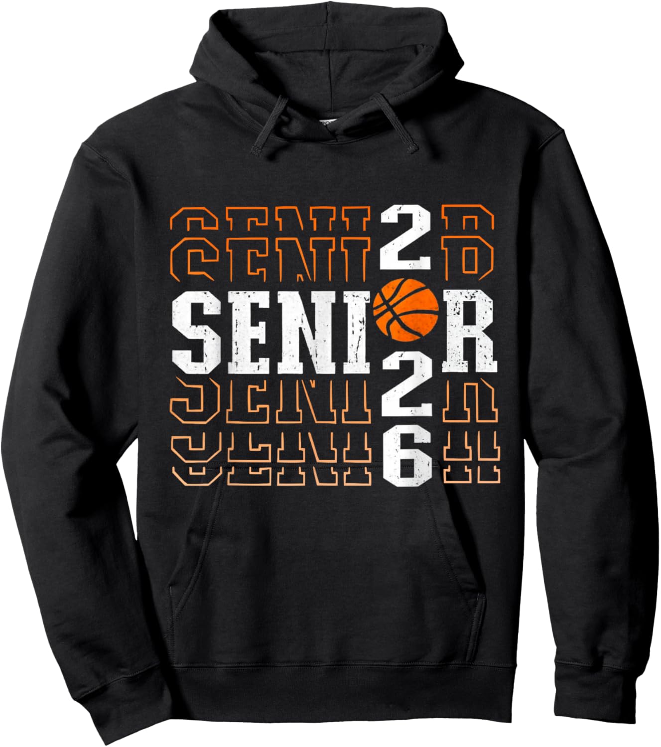 Senior Basketball 2026 Class of 26 Player Team Hoodie - Hoodie | Black
