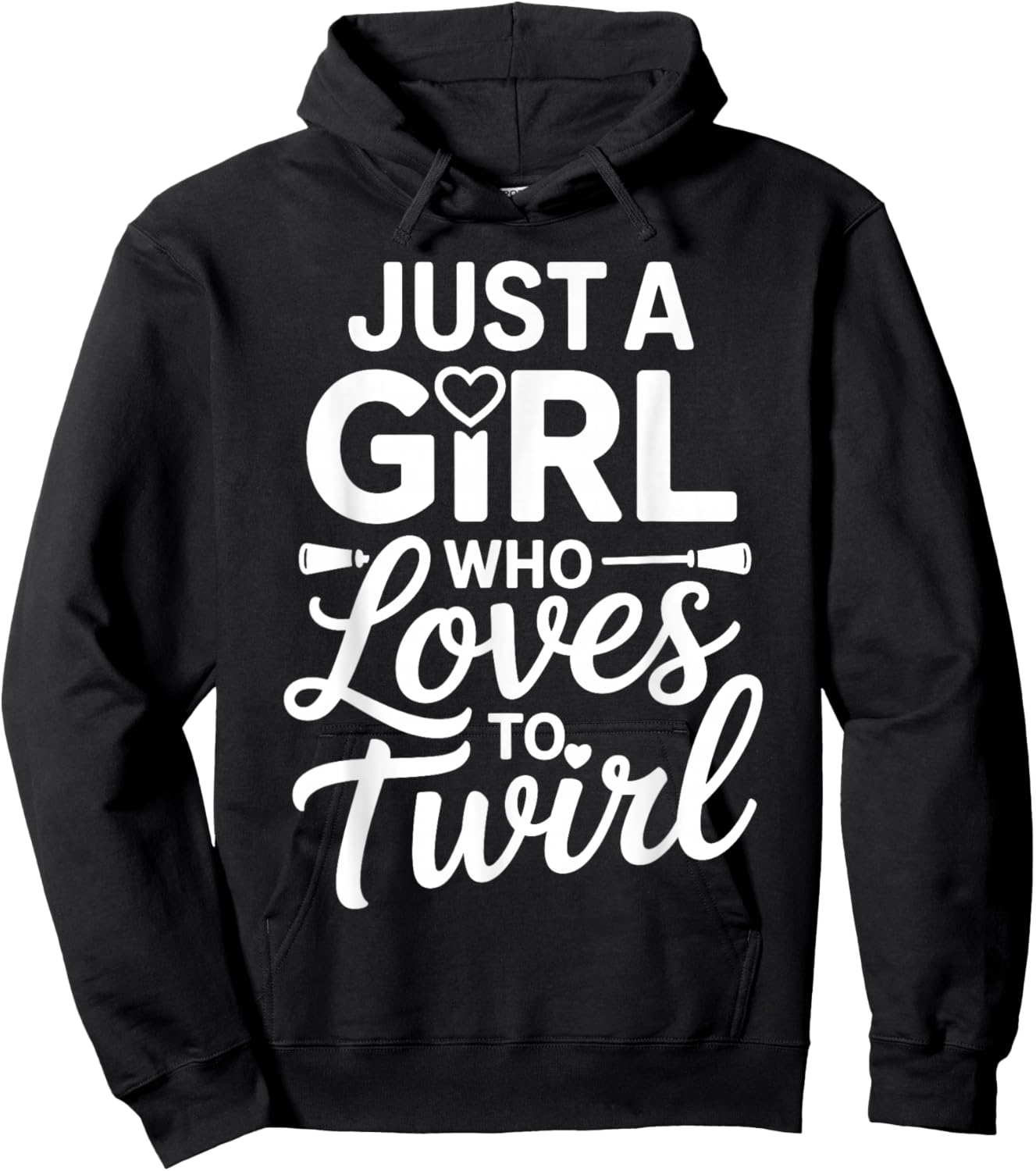 Cool Baton Twirling Art Girls Twirl Baton Twirler Hoodie - Hoodie | Black