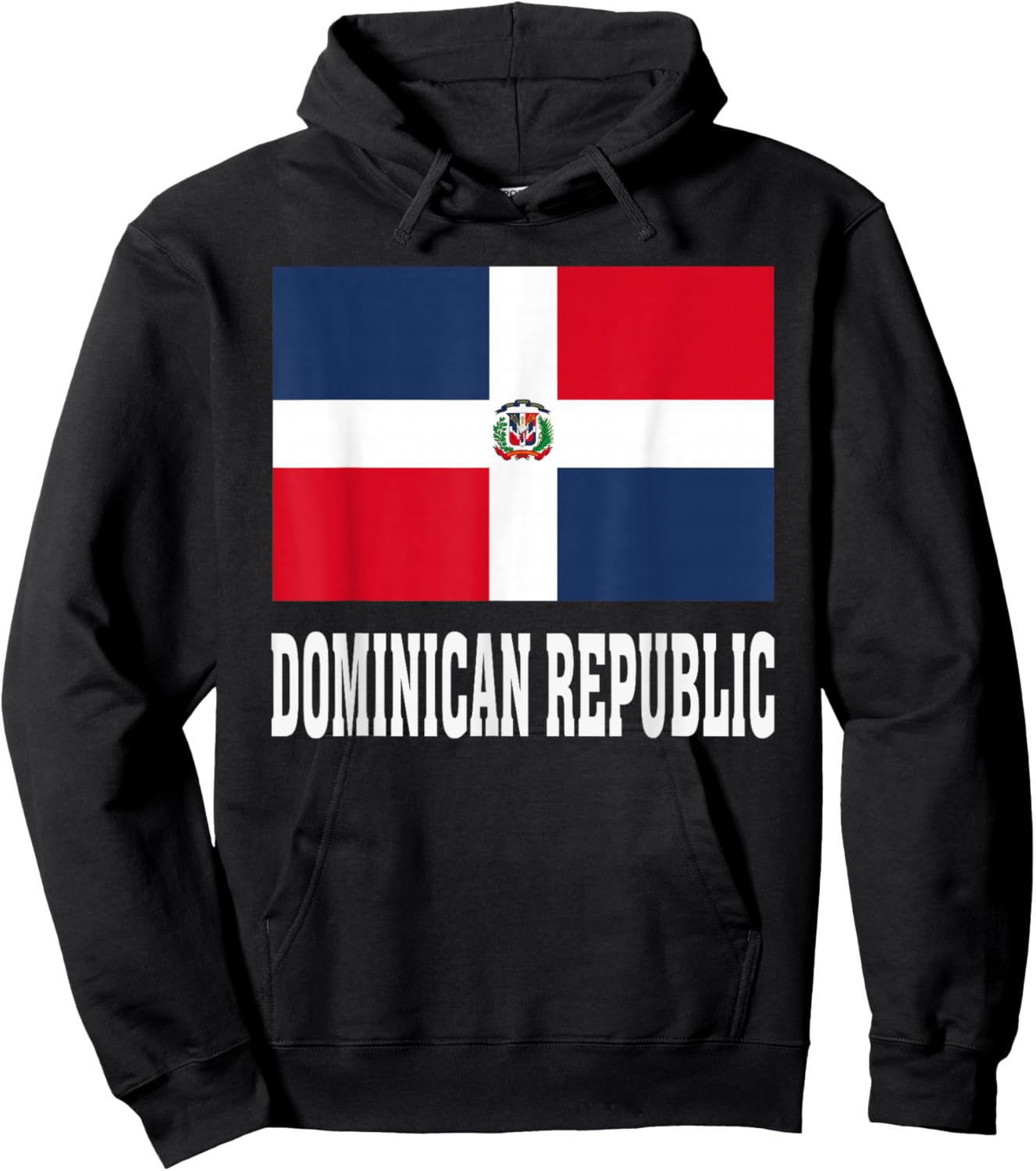 Dominican Republic Flag Patriotic National Roots Souvenir Hoodie - Hoodie | Black
