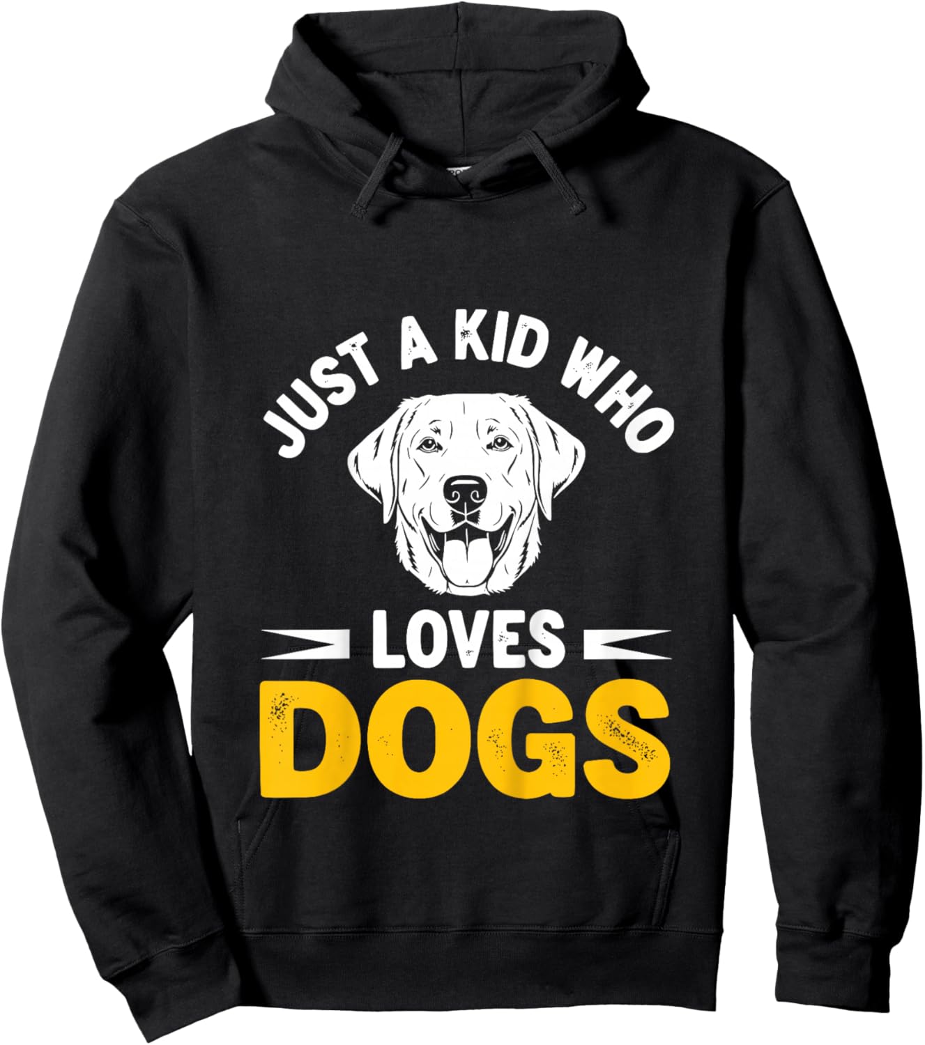 Kids Just A Kid Who Loves Dogs Hoodie - Hoodie | Black
