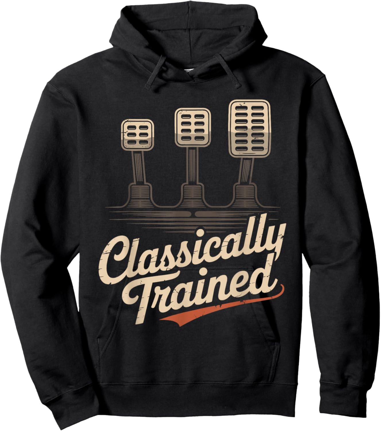 Classically Trained Manual Transmission Stick Shift Humor Hoodie - Hoodie | Black