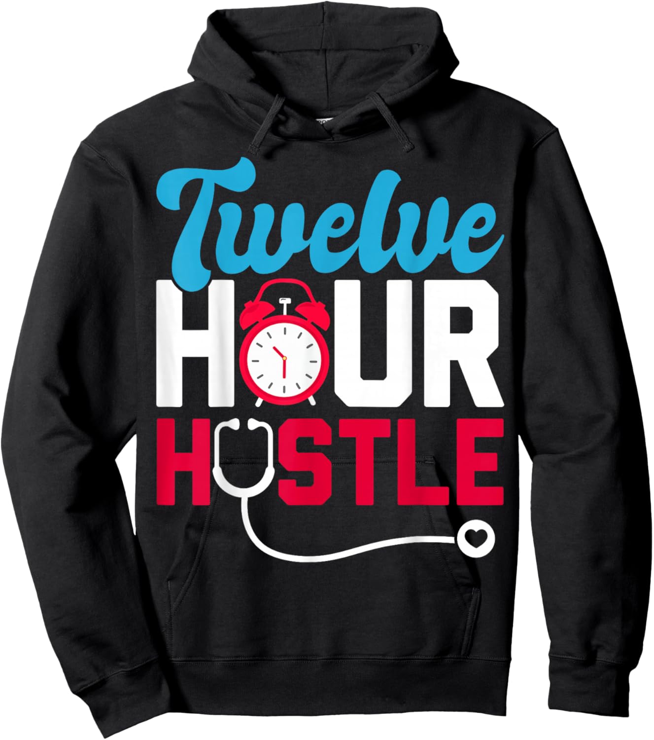 Twelve Hour Hustle Hoodie - Hoodie | Black