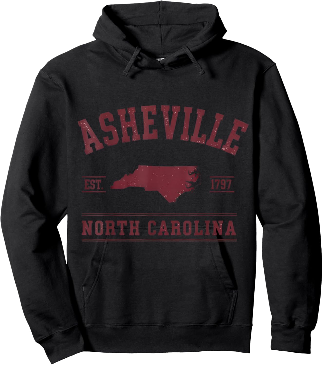 Asheville North Carolina Est. 1797 Hoodie - Hoodie | Black