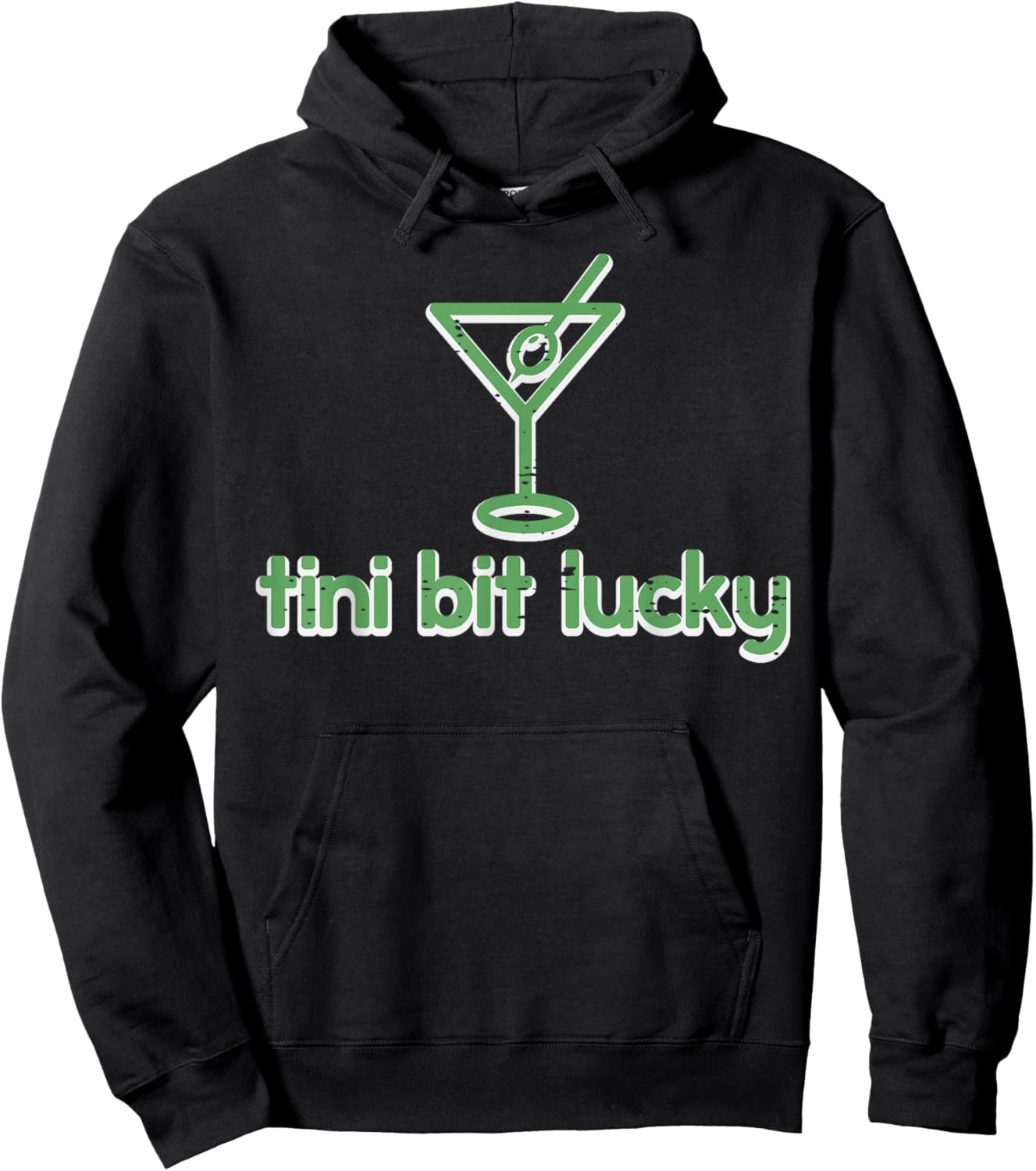St Patricks Day Tini But Lucky Saint Pattys Irish Men Women Hoodie - Hoodie | Black