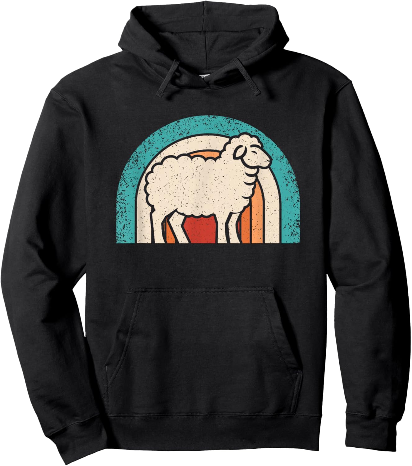 Retro Sheep Lover Vintage Animal Men Women Hoodie - Hoodie | Black