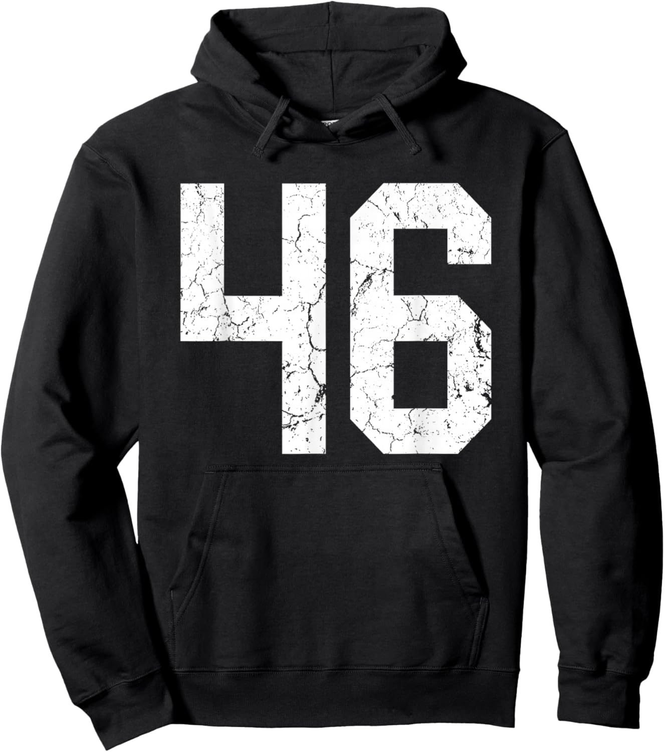 Distressed White Number 46 Jersey Player Uniform #46 Hoodie - Hoodie | Black
