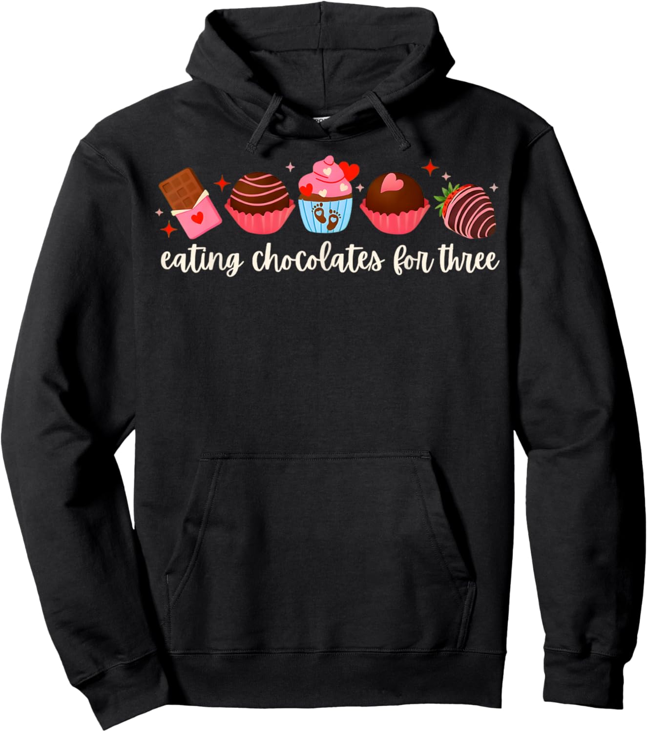 Valentines Twin Pregnancy Announcement Valentines Pregnancy Hoodie - Hoodie | Black