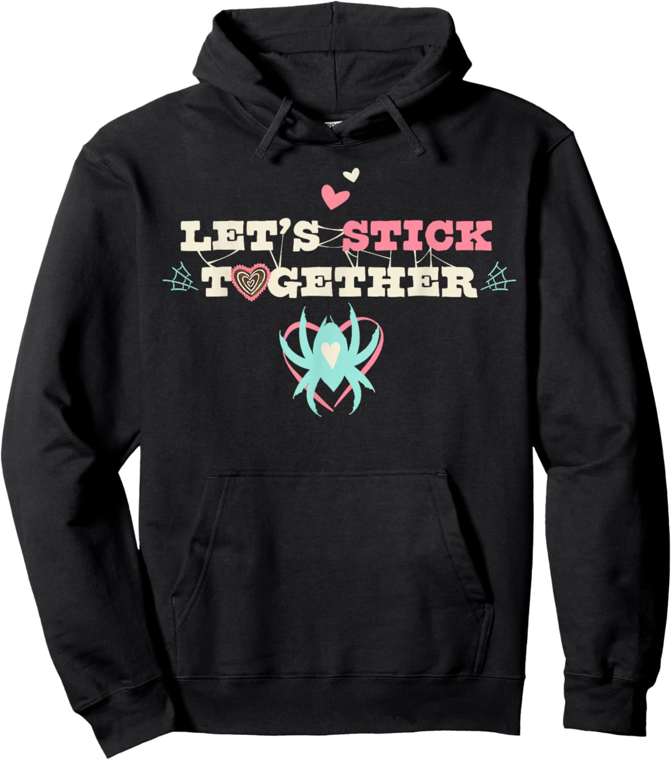 Marvel Ghost-Spider Let's Stick Together Valentine's Day Hoodie - Hoodie | Black