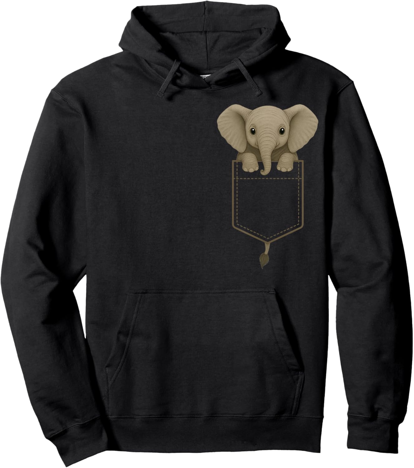 Funny Elephant Lover Men Adults Kids Hoodie - Hoodie | Black