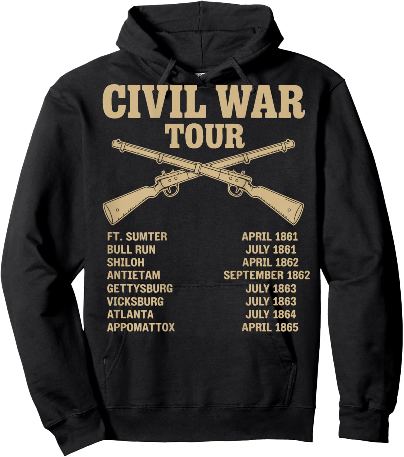 Civil War Reenactor American History Enthusiast Hoodie - Hoodie | Black
